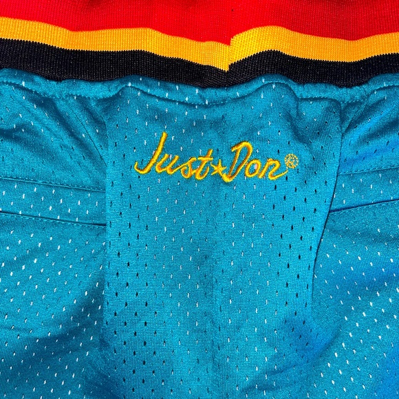 Men’s Detroit Pistons Retro NBA Throwback 1998-99 Just Don Basketball Shorts - Picture 7 of 8